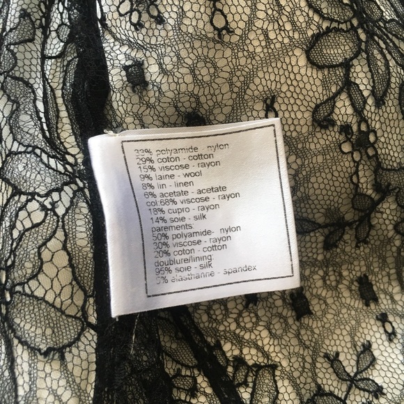 Chanel 04A black white lace lining jacket 40 - Picture 5 of 12